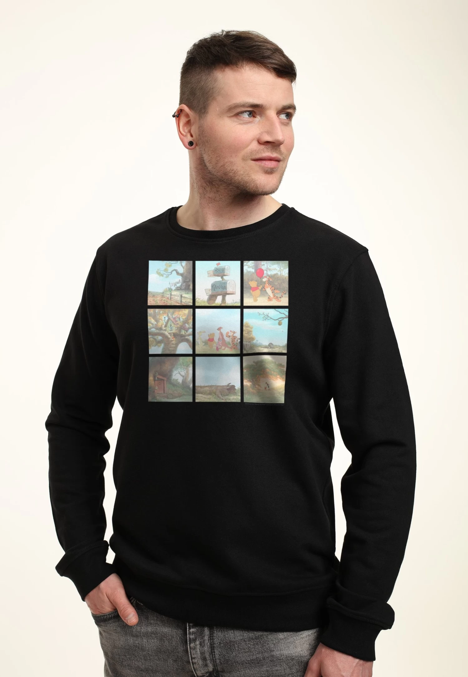 Disney Winnie The Pooh Pooh ScenesFelpaBlack Uomo Maglieria E Felpe H3A22S4IH-Q11 3 Disney Winnie The Pooh Pooh ScenesFelpaBlack Uomo Maglieria E Felpe H3A22S4IH-Q11 - immagine 3