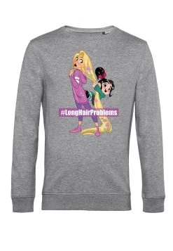 Disney Wreck-It Ralph 2 Long Hair Rapunzel VanellopeFelpaHeather Grey Donna Felpe H3A21J6D1-C11 -Disney 53eb007f67e14b618331142af06610b2