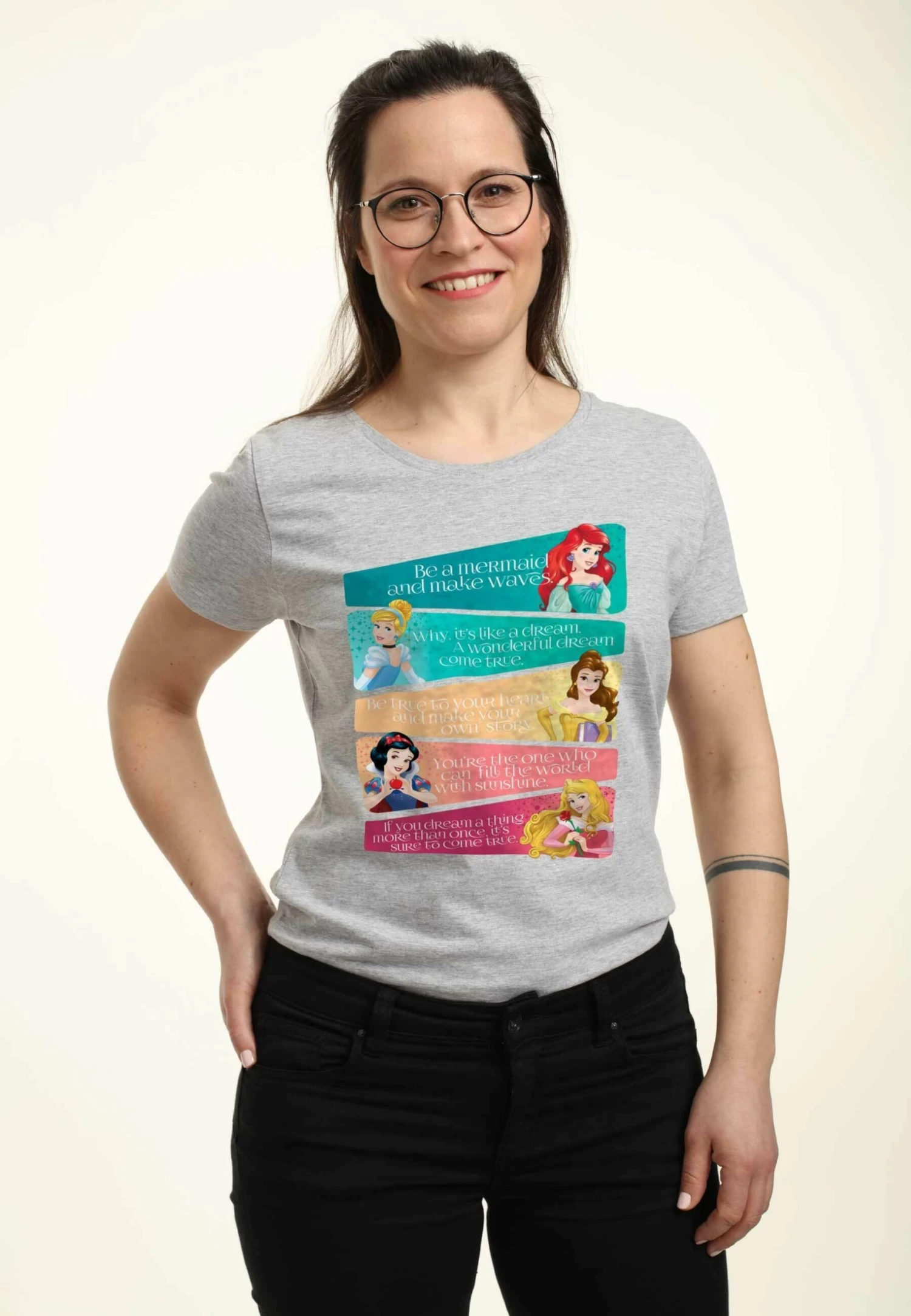 Disney Princesses Princess AdjectivesT-Shirt Con StampaHeather Grey Donna T-shirt E Top H3A21D20N-C11 4 Disney Princesses Princess AdjectivesT-Shirt Con StampaHeather Grey Donna T-shirt E Top H3A21D20N-C11 - immagine 4