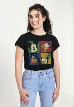 Disney Classic Mickey Block PartyT-Shirt Con StampaBlack Donna T-shirt E Top H3A21D0KF-Q11 -Disney 5884ab0ff39f4c3096781c4b4b8face1