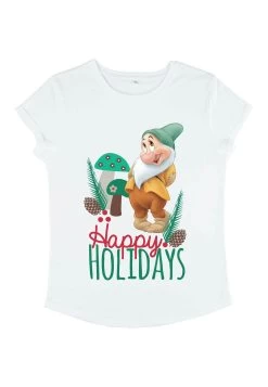 Disney Snow White Bashful ChristmasT-Shirt Con StampaWhite Donna T-shirt E Top H3A21D0M2-A11 -Disney 5af3272efb804a318c65c24dc2206d4e