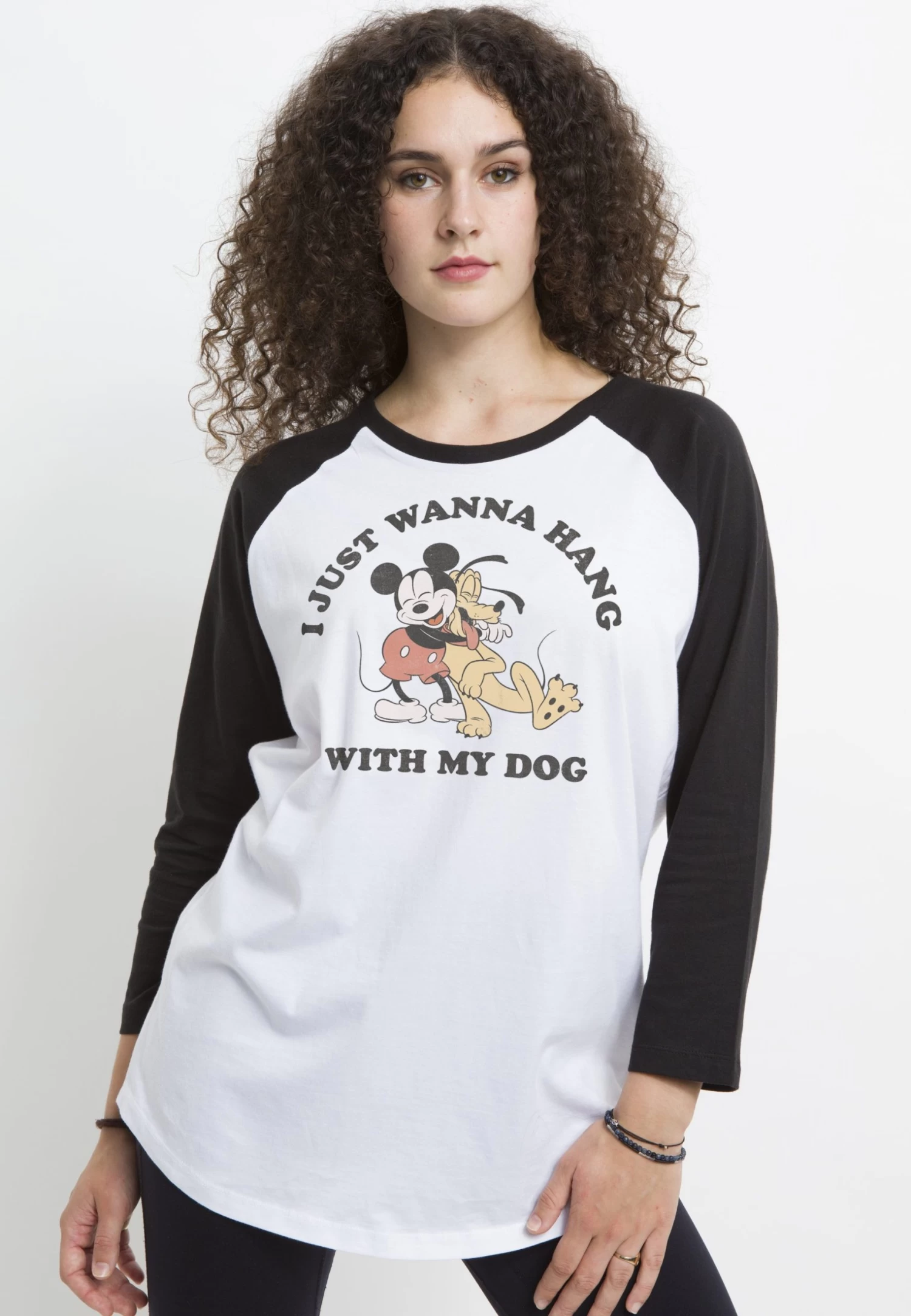 Disney Classic Mickey Mickey Dog Fill LoverMaglietta A Manica LungaWhite Black Donna T-shirt E Top H3A21DBE1-A11 1 Disney Classic Mickey Mickey Dog Fill LoverMaglietta A Manica LungaWhite Black Donna T-shirt E Top H3A21DBE1-A11
