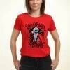 Disney Nightmare Before Christmas Santa JackT-Shirt Con StampaRed Donna T-shirt E Top H3A21D26X-G11