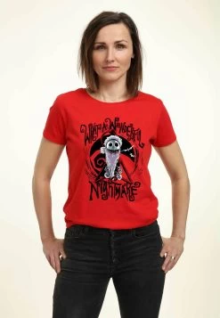 Disney Nightmare Before Christmas Santa JackT-Shirt Con StampaRed Donna T-shirt E Top H3A21D26X-G11