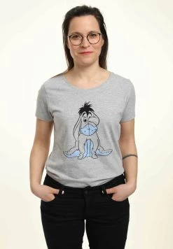 Disney Winnie The Pooh Basic Sketch EeyoreT-Shirt Con StampaHeather Grey Donna T-shirt E Top H3A21D1GK-C11