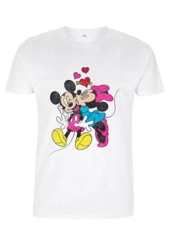 Disney Mickey Mouse Mickey Minnie Love - T-Shirt Con Stampa - White
