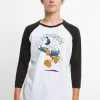 Disney Mickey Classic Donald JumpMaglietta A Manica LungaWhite Black Uomo T-shirt E Polo H3A22O5SY-A11
