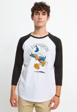 Disney Mickey Classic Donald JumpMaglietta A Manica LungaWhite Black Uomo T-shirt E Polo H3A22O5SY-A11