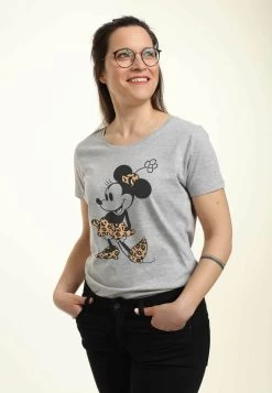 Disney Mickey & Friends Leopard MouseT-Shirt Con StampaHeather Grey Donna T-shirt E Top H3A21D202-C11 -Disney 61d6fdb4955a47039dc04bfdda9c4286