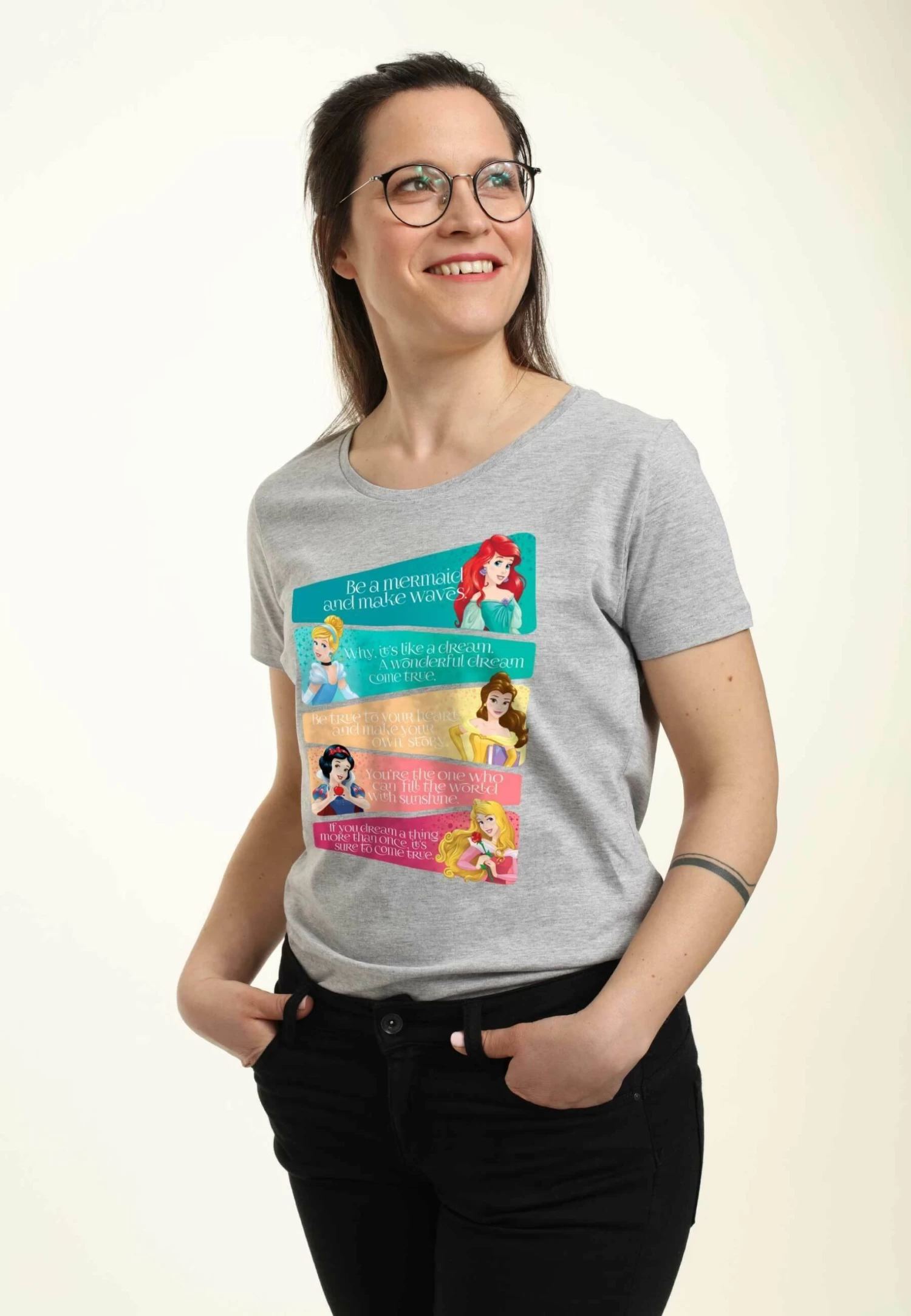 Disney Princesses Princess AdjectivesT-Shirt Con StampaHeather Grey Donna T-shirt E Top H3A21D20N-C11 3 Disney Princesses Princess AdjectivesT-Shirt Con StampaHeather Grey Donna T-shirt E Top H3A21D20N-C11 - immagine 3