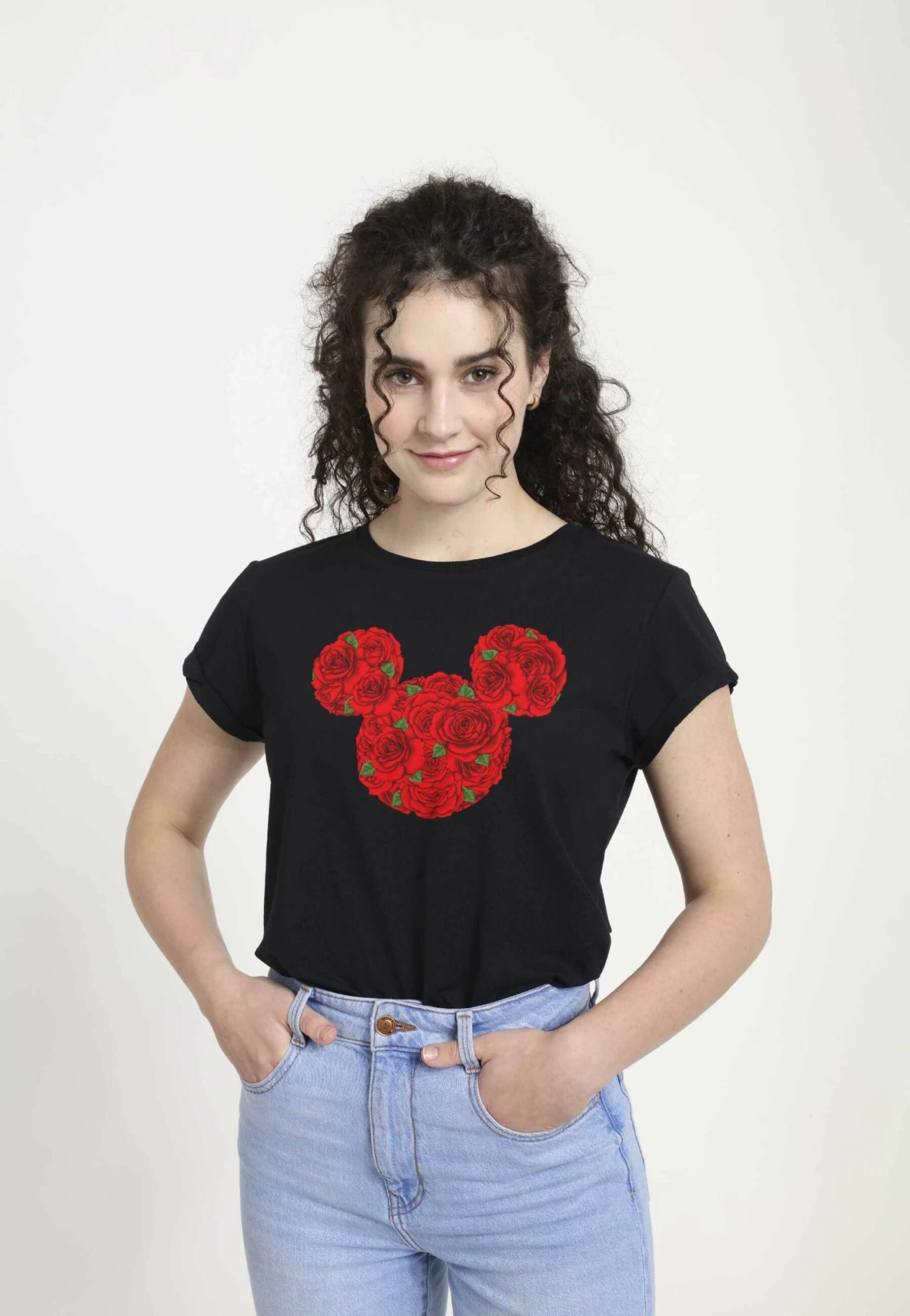 Disney Mickey Classic Mickey Mouse RosesT-Shirt Con StampaBlack Donna T-shirt E Top H3A21D0ZR-Q11 4 Disney Mickey Classic Mickey Mouse RosesT-Shirt Con StampaBlack Donna T-shirt E Top H3A21D0ZR-Q11 - immagine 4