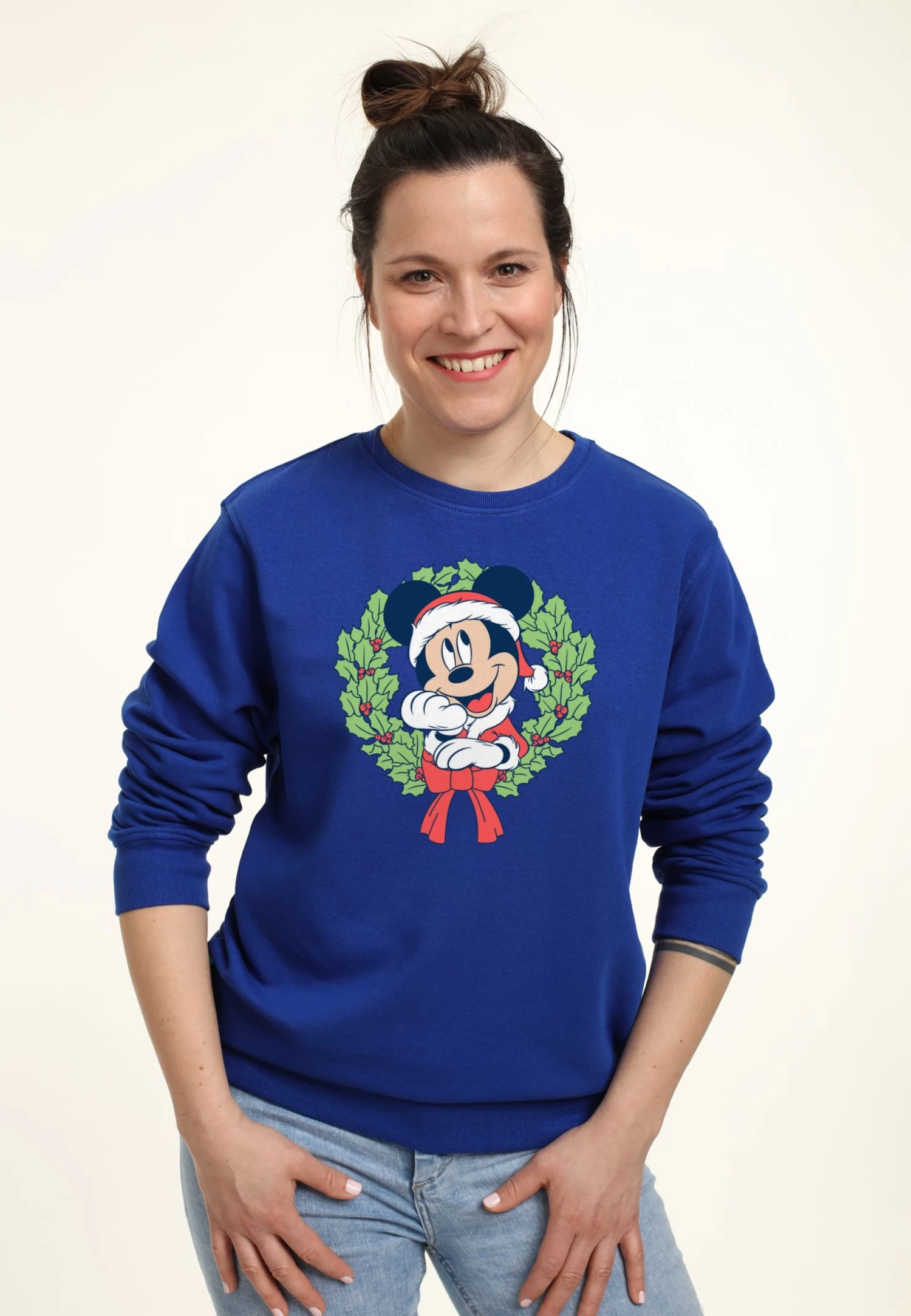 Disney Mickey Friends Mickey Christmas WreathFelpaRoyal Blue Donna Felpe H3A21J56J-K11 1 Disney Mickey Friends Mickey Christmas WreathFelpaRoyal Blue Donna Felpe H3A21J56J-K11