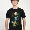 Disney Peter Pan Keyhole Unisex - T-Shirt Con Stampa - Black