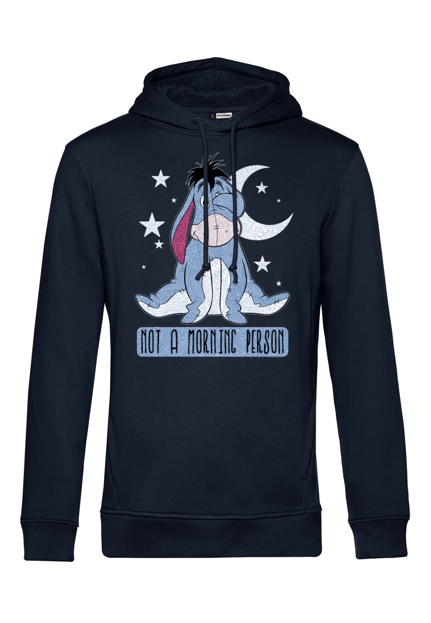 Disney Winnie The Pooh Eeyore Not Morning - Felpa Con Cappuccio - Navy Blue 4 Disney Winnie The Pooh Eeyore Not Morning - Felpa Con Cappuccio - Navy Blue - immagine 4