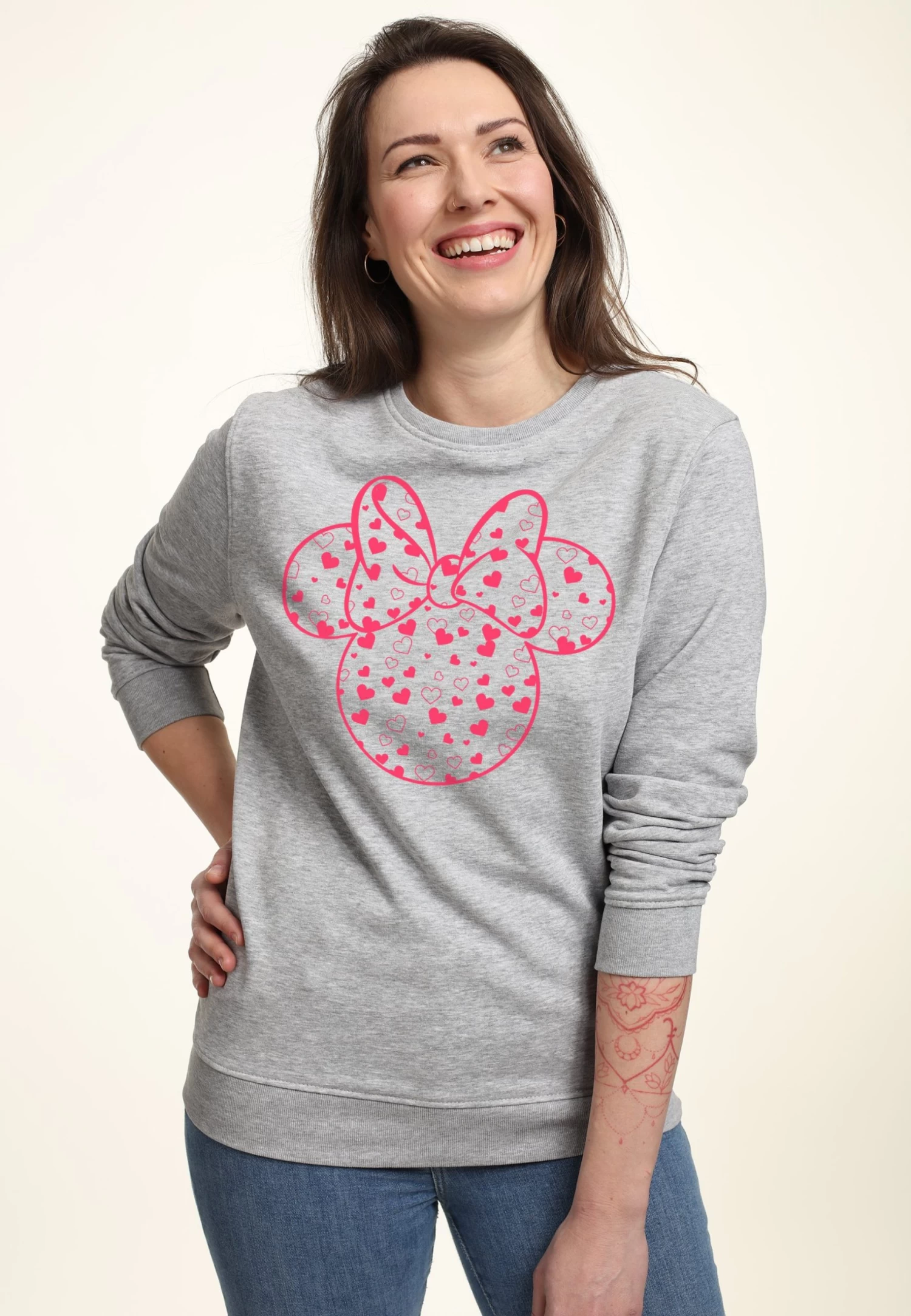 Disney Classic Mickey Minnie Hearts FillFelpaHeather Grey Donna Felpe H3A21J6A5-C11 3 Disney Classic Mickey Minnie Hearts FillFelpaHeather Grey Donna Felpe H3A21J6A5-C11 - immagine 3