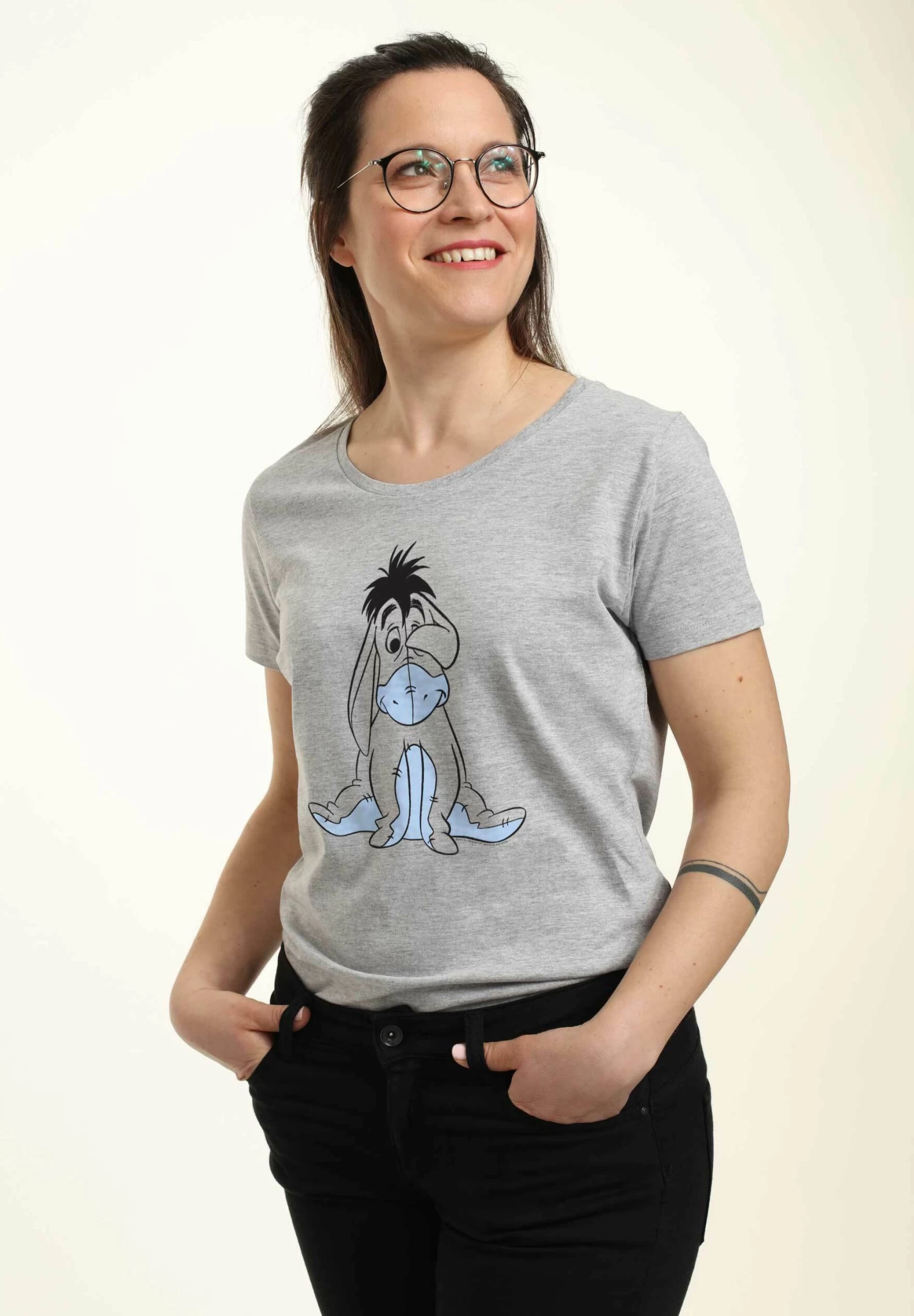 Disney Winnie The Pooh Basic Sketch EeyoreT-Shirt Con StampaHeather Grey Donna T-shirt E Top H3A21D1GK-C11 3 Disney Winnie The Pooh Basic Sketch EeyoreT-Shirt Con StampaHeather Grey Donna T-shirt E Top H3A21D1GK-C11 - immagine 3