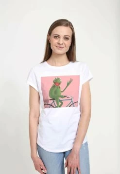 Disney Muppets Biking KermitT-Shirt Con StampaWhite Donna T-shirt E Top H3A21D0XD-A11