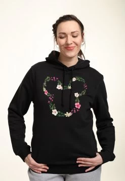 Disney Mickey Classic Floral MickeyFelpa Con CappuccioBlack Donna Felpe H3A21J26W-Q11