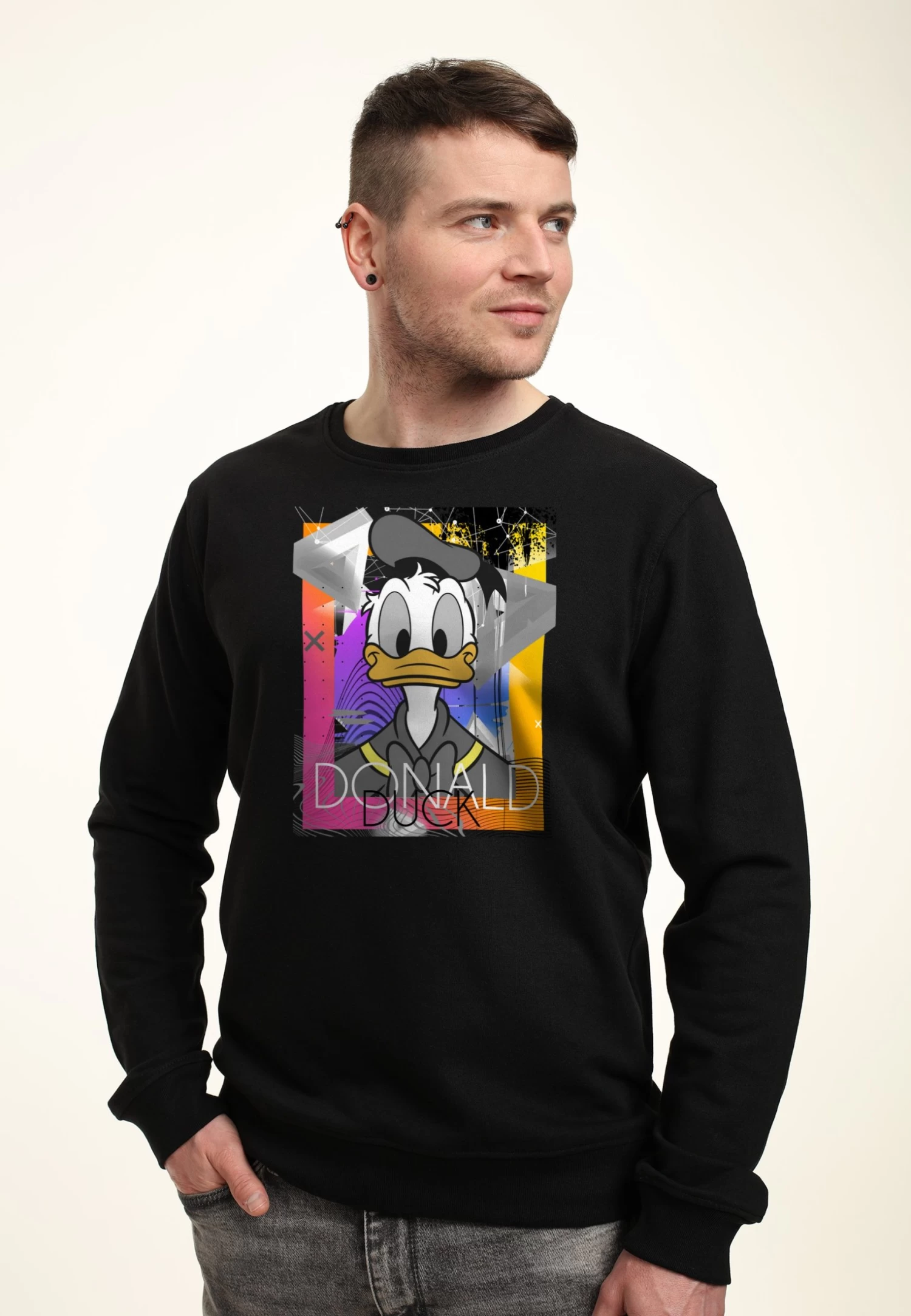 Disney Mickey Classic Eighties DuckFelpaBlack Uomo Maglieria E Felpe H3A22S600-Q11 1 Disney Mickey Classic Eighties DuckFelpaBlack Uomo Maglieria E Felpe H3A22S600-Q11