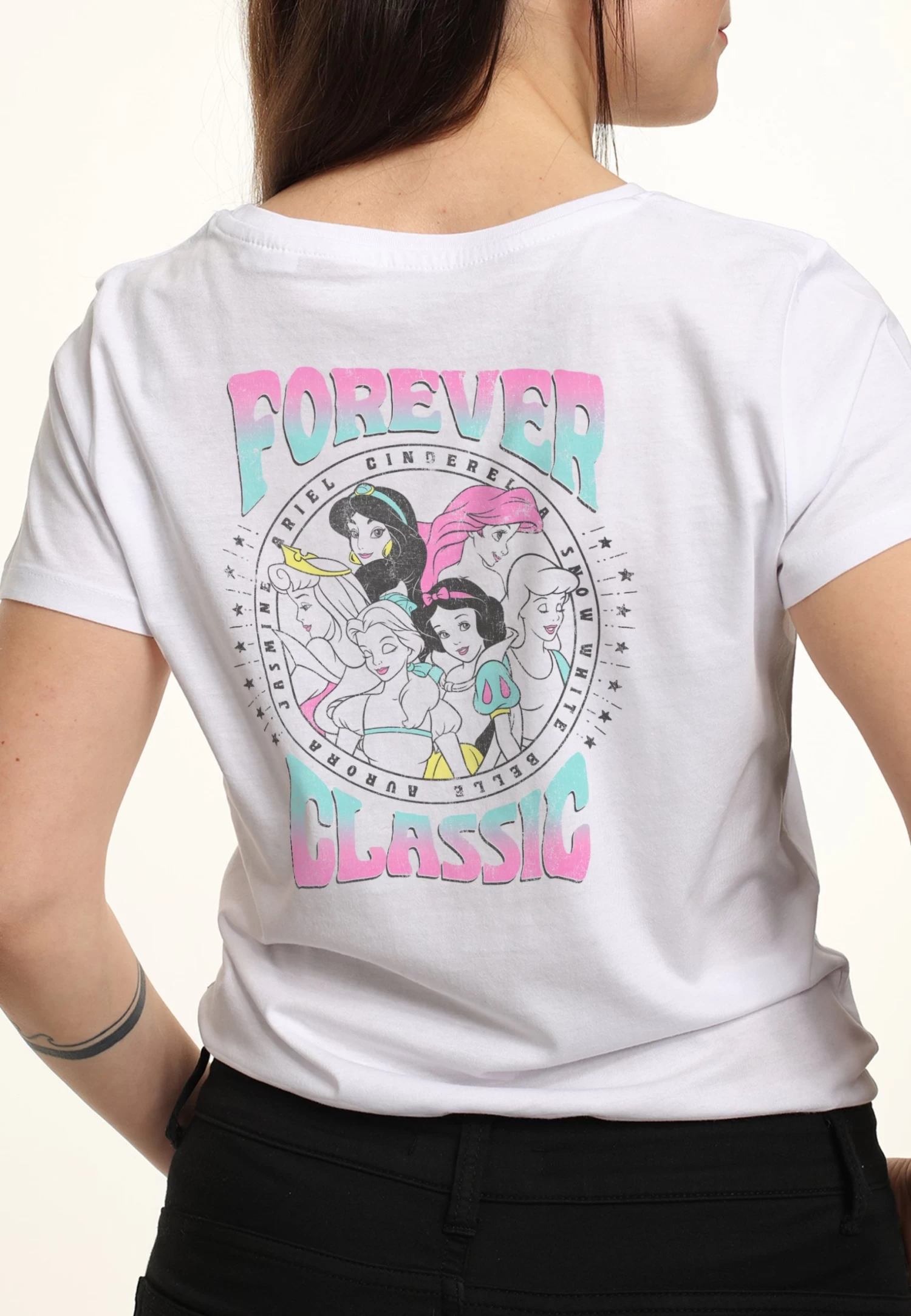 Disney Princesses Classic PrincessT-Shirt Con StampaWhite Donna T-shirt E Top H3A21DBFN-A11 3 Disney Princesses Classic PrincessT-Shirt Con StampaWhite Donna T-shirt E Top H3A21DBFN-A11 - immagine 3