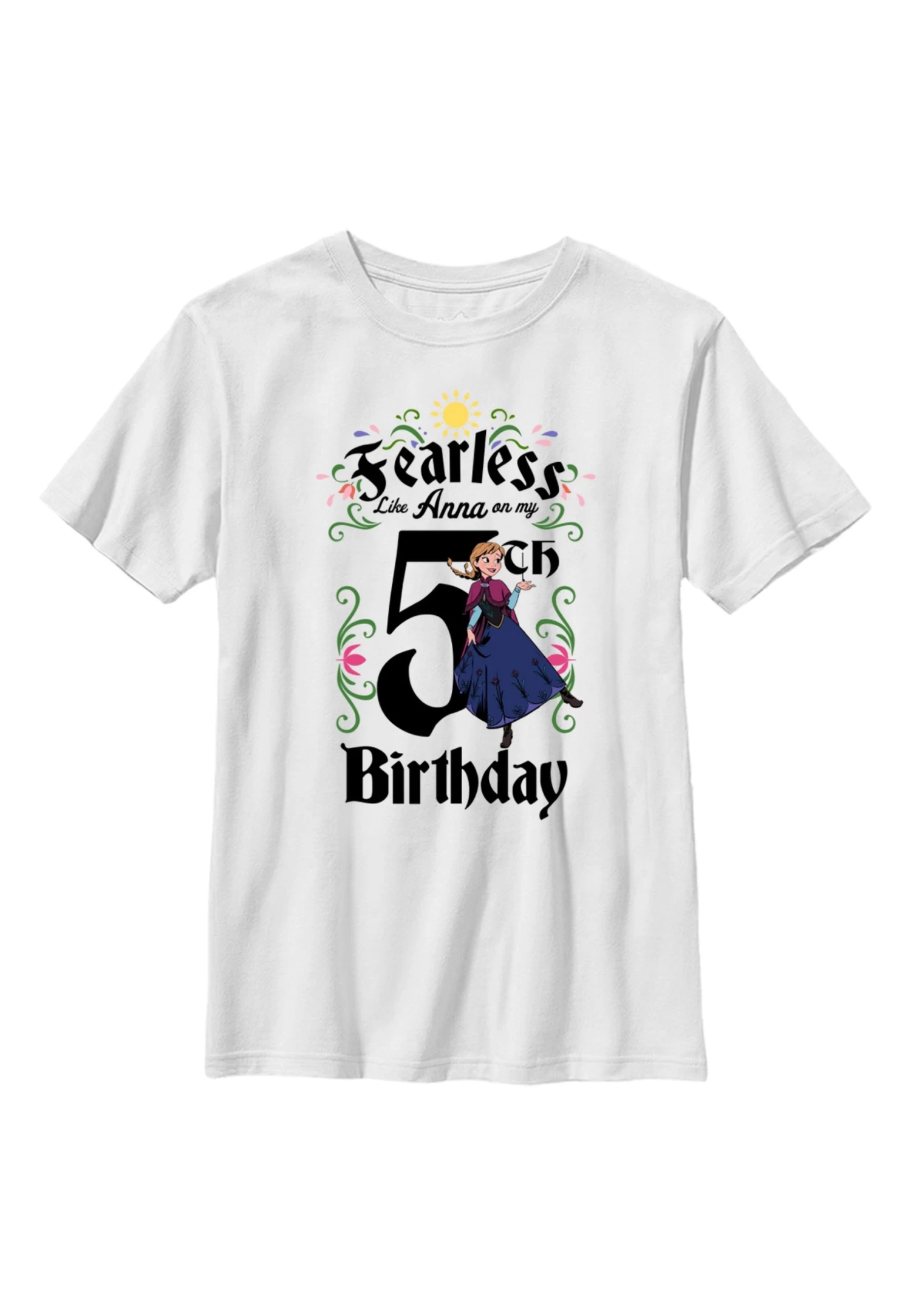 Disney Frozen Anna Birthday 5T-Shirt Con StampaWhite Bambini T-shirt & Top H3A26G18P-A11 1 Disney Frozen Anna Birthday 5T-Shirt Con StampaWhite Bambini T-shirt & Top H3A26G18P-A11