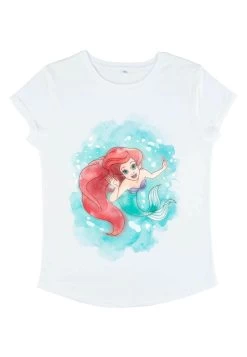 Disney The Little Mermaid Sea Colors - T-Shirt Con Stampa - White -Disney 819da218cff340339fb32fcb1b074d66