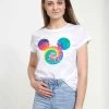 Disney Classic Mickey Mickey Tie Dye FillT-Shirt Con StampaWhite Donna T-shirt E Top H3A21D0X2-A11