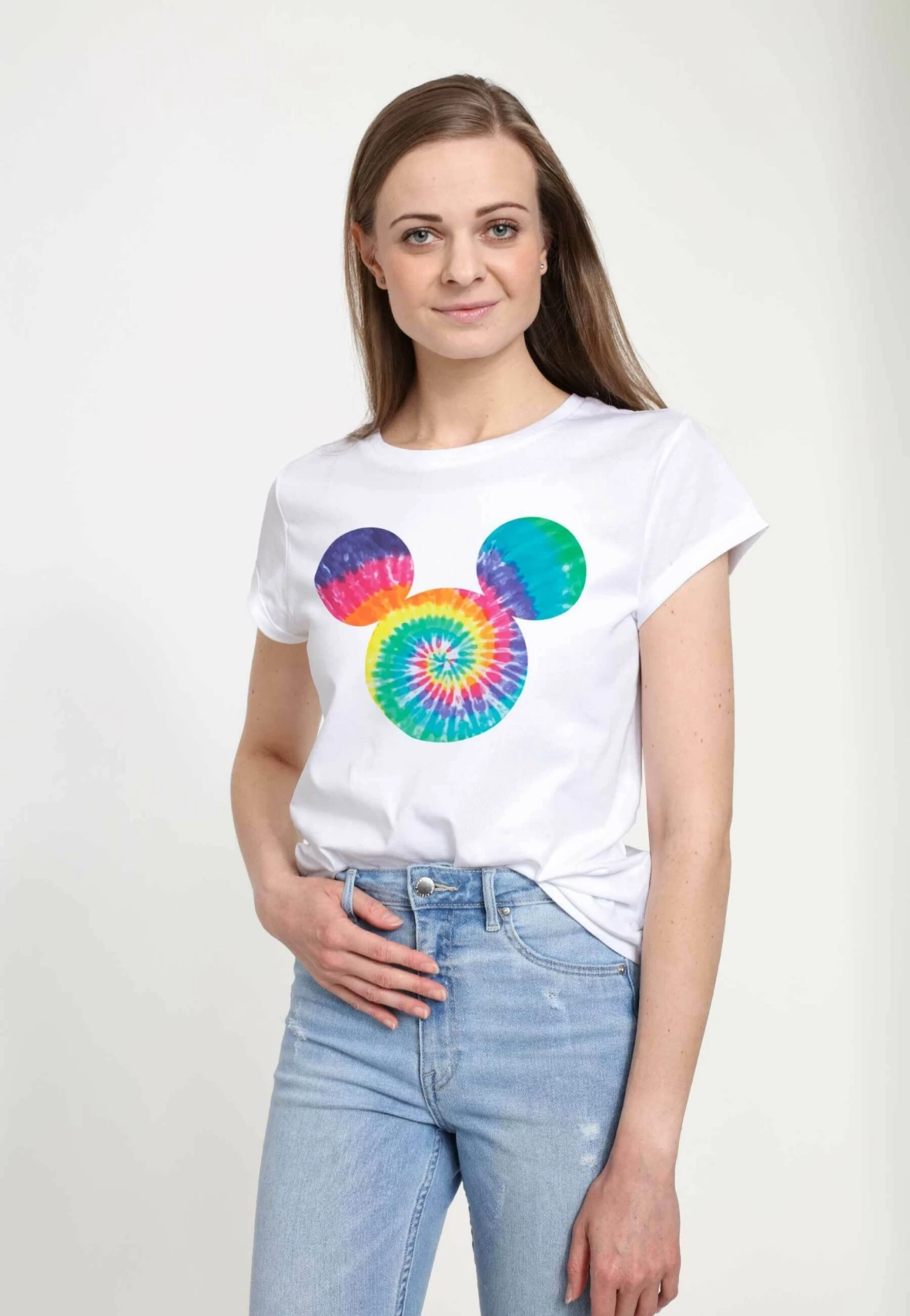 Disney Classic Mickey Mickey Tie Dye FillT-Shirt Con StampaWhite Donna T-shirt E Top H3A21D0X2-A11 1 Disney Classic Mickey Mickey Tie Dye FillT-Shirt Con StampaWhite Donna T-shirt E Top H3A21D0X2-A11