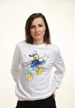 Disney Classic Mickey Splatter Donald - Felpa - White