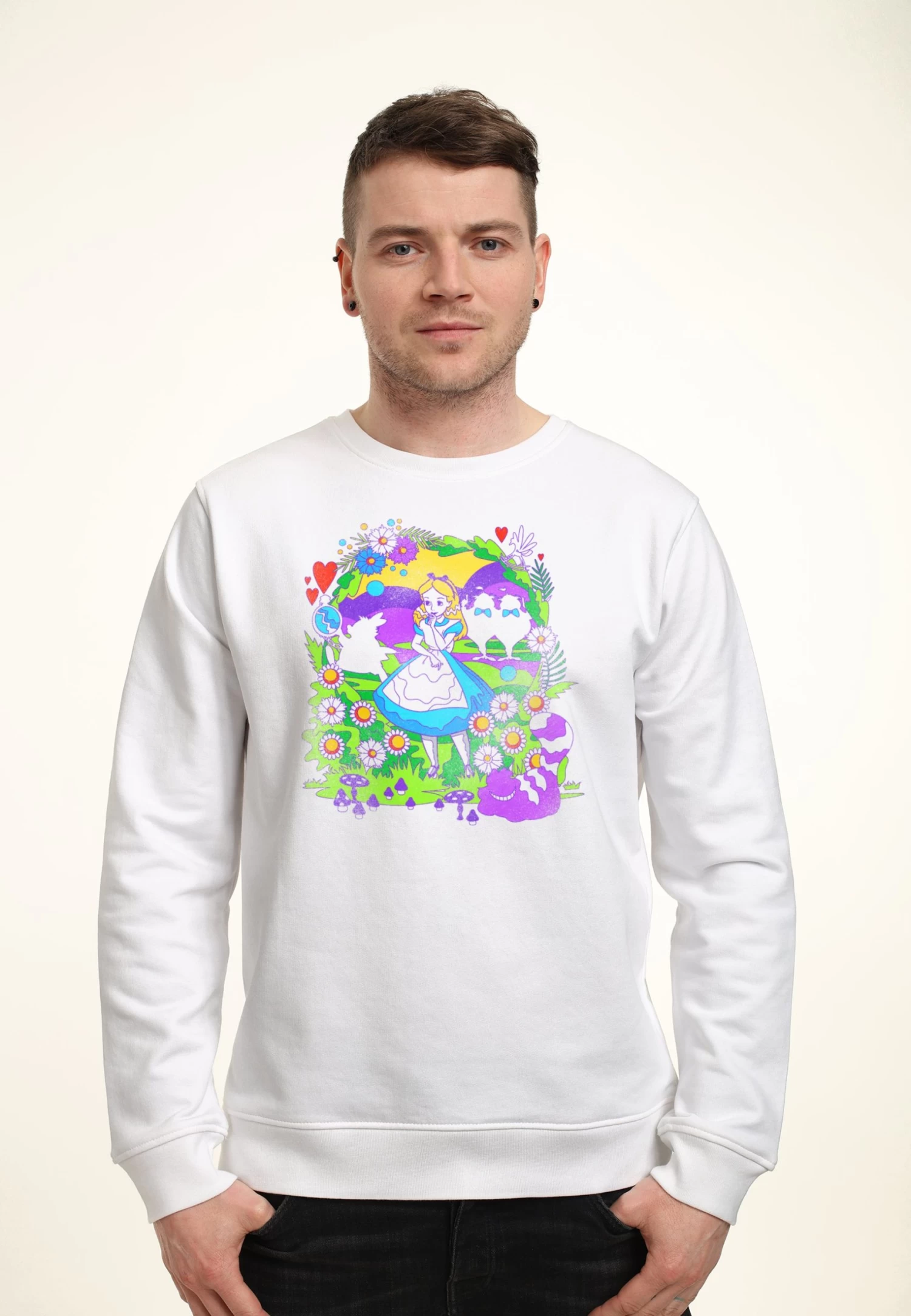 Disney Alice In Wonderland Alice Psychedelic Scene DsaxcgscFelpaWhite Uomo Maglieria E Felpe H3A22S804-A11 1 Disney Alice In Wonderland Alice Psychedelic Scene DsaxcgscFelpaWhite Uomo Maglieria E Felpe H3A22S804-A11