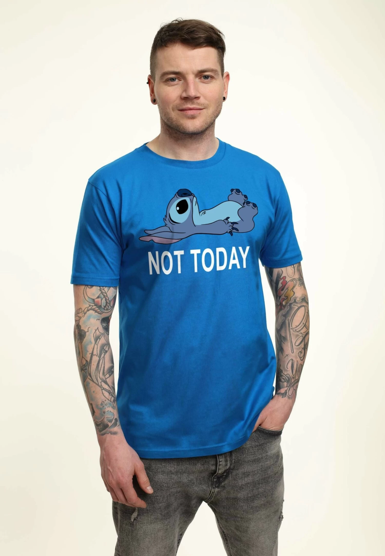 Disney Lilo & Stitch Not Today UnisexT-Shirt Con StampaBright Blue Uomo T-shirt E Polo H3A22O0KW-K11 1 Disney Lilo & Stitch Not Today UnisexT-Shirt Con StampaBright Blue Uomo T-shirt E Polo H3A22O0KW-K11