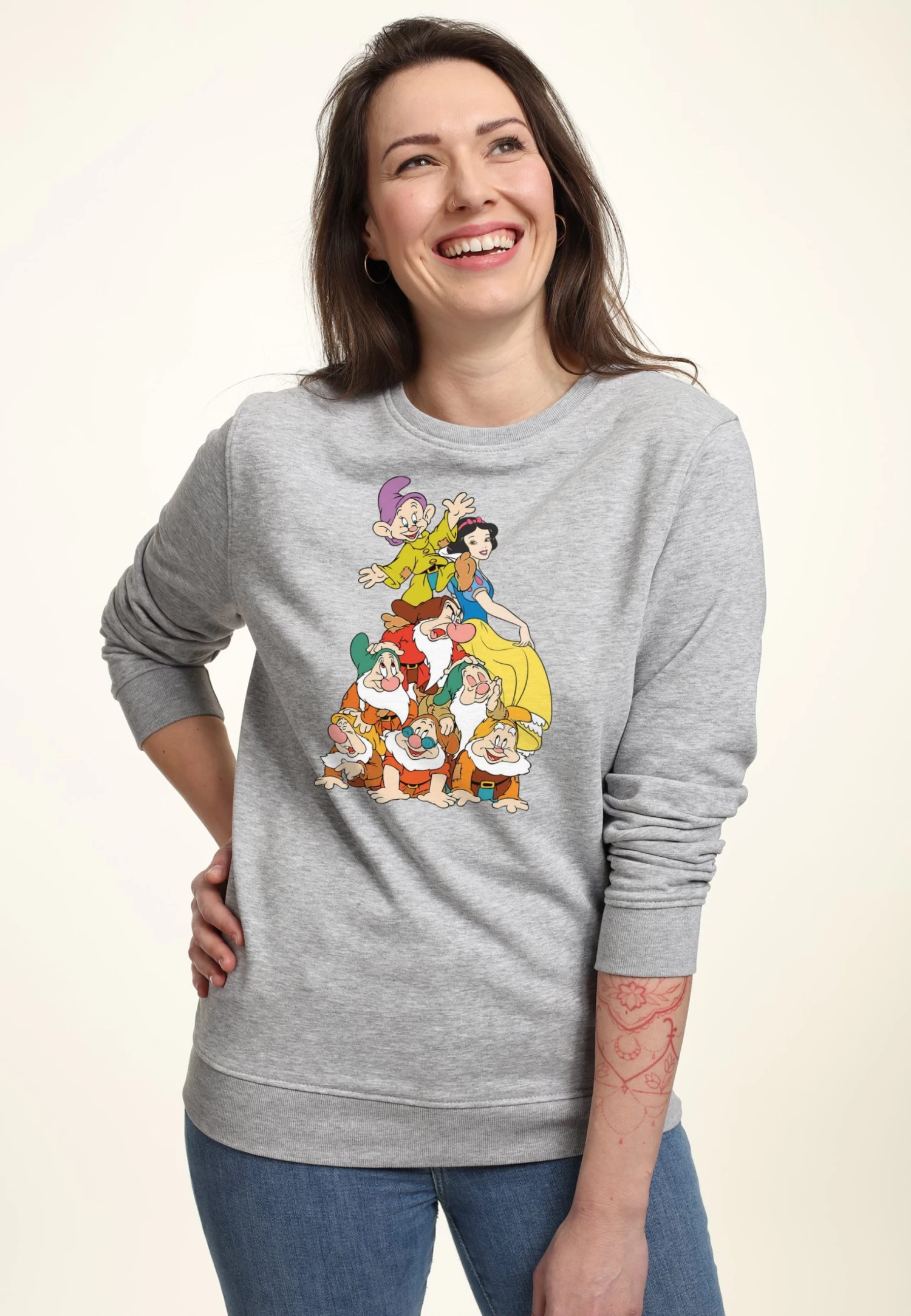 Disney Snow White Squad Dwarf StackFelpaHeather Grey Donna Felpe H3A21J6JJ-C11 3 Disney Snow White Squad Dwarf StackFelpaHeather Grey Donna Felpe H3A21J6JJ-C11 - immagine 3