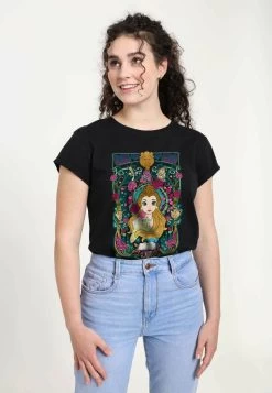 Disney Beauty & The Beast Belle Veau - T-Shirt Con Stampa - Black -Disney 911831542efe4b13b07e2ef6b6f18cd9