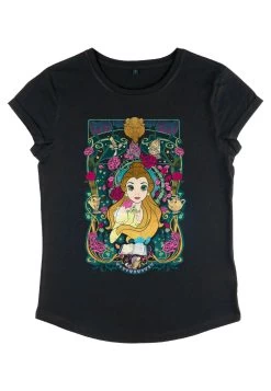 Disney Beauty & The Beast Belle Veau - T-Shirt Con Stampa - Black -Disney 9308bf8d04274816a25dd3e9f9b7e225