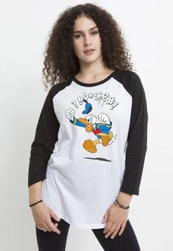 Disney Mickey Classic Donald JumpMaglietta A Manica LungaWhite Black Donna T-shirt E Top H3A21DBD3-A11 -Disney 967e0c6e0c5a45a4afb8d52e553eda74