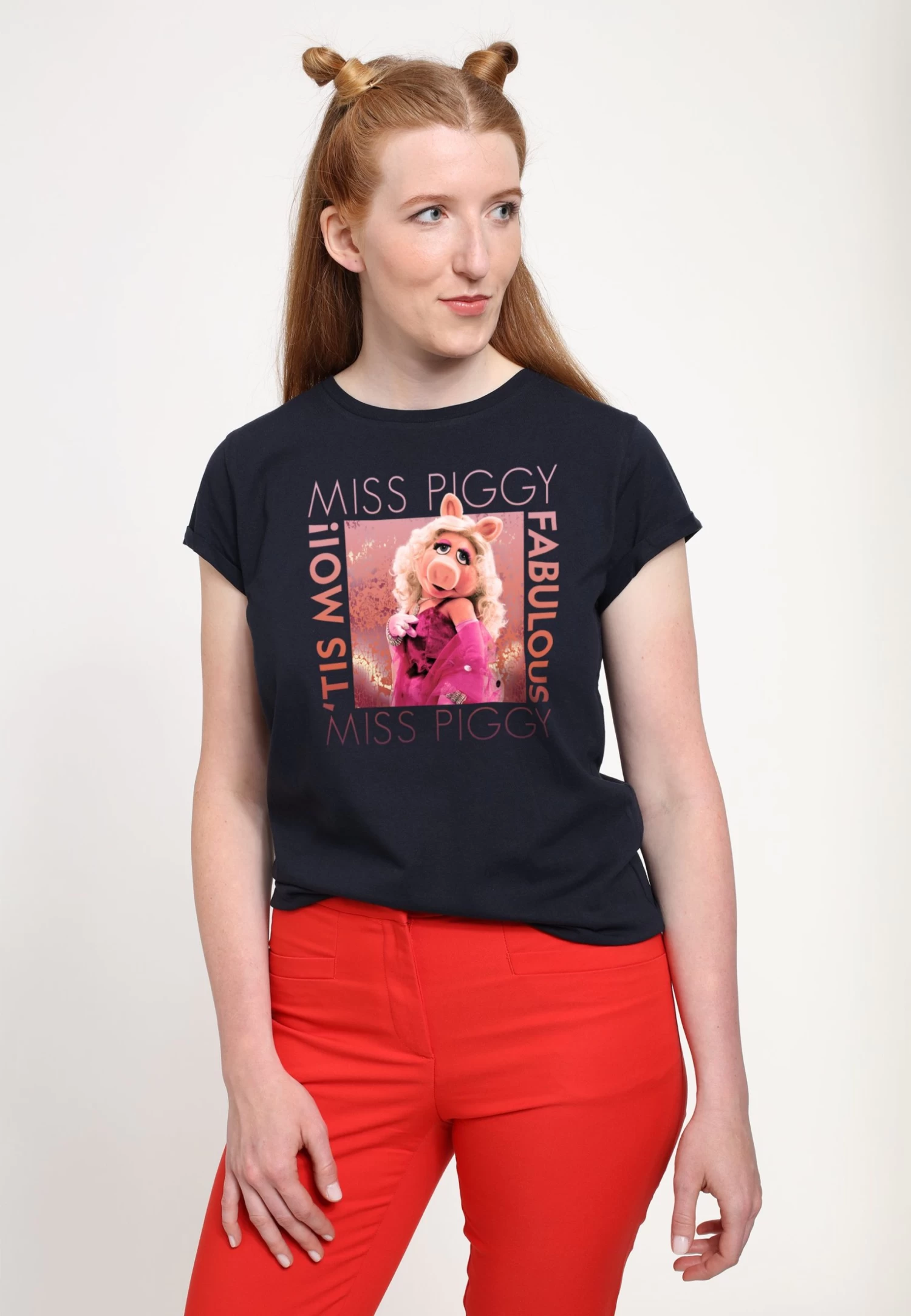 Disney Muppets Miss Piggy Moi FabT-Shirt Con StampaNavy Blue Donna T-shirt E Top H3A21DAXU-K11 4 Disney Muppets Miss Piggy Moi FabT-Shirt Con StampaNavy Blue Donna T-shirt E Top H3A21DAXU-K11 - immagine 4