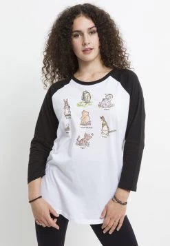 Disney Winnie The Pooh PosterMaglietta A Manica LungaWhite Black Donna T-shirt E Top H3A21DBDP-A11 -Disney 9b221674729b459dbead82b863b760b7