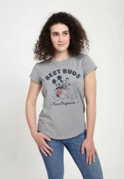Disney Mickey Mouse Vintage BudsT-Shirt Con StampaMelange Grey Donna T-shirt E Top H3A21E07H-C11 -Disney 9c414e93d3cf42289d8467632bf51a1b