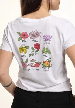 Disney Princesses Princess Flowers - T-Shirt Con Stampa - White -Disney a15fa2b0ef394104a0793d16340fee7d