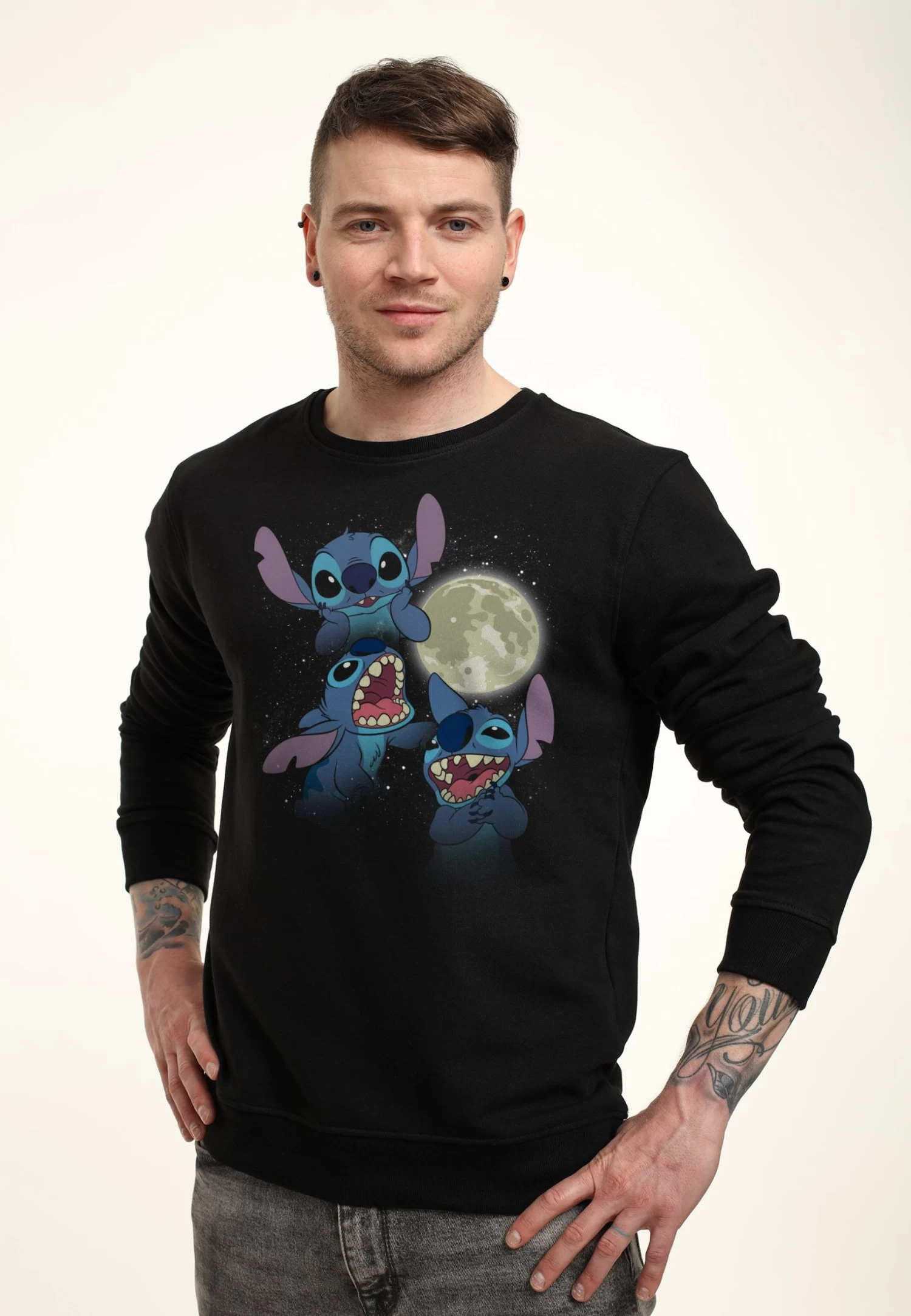 Disney Lilo & Stitch Three Stitch MoonFelpaBlack Uomo Maglieria E Felpe H3A22S7DH-Q11 3 Disney Lilo & Stitch Three Stitch MoonFelpaBlack Uomo Maglieria E Felpe H3A22S7DH-Q11 - immagine 3