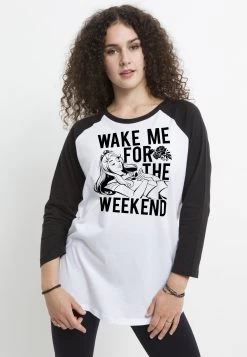 Disney Sleeping Beauty Wake MeMaglietta A Manica LungaWhite Black Donna T-shirt E Top H3A21DBDQ-A11 -Disney aa02057287734e4bb3127c27d6cf5451