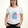 Disney The Little Mermaid Watercolor Splash - T-Shirt Con Stampa - White