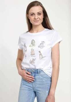 Disney Winnie The Pooh Winnie PosterT-Shirt Con StampaWhite Donna T-shirt E Top H3A2100II-A11