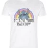 Disney Lilo & Stitch Stitch RainbowT-Shirt Con StampaWhite Donna T-shirt E Top H3A21D69M-A11