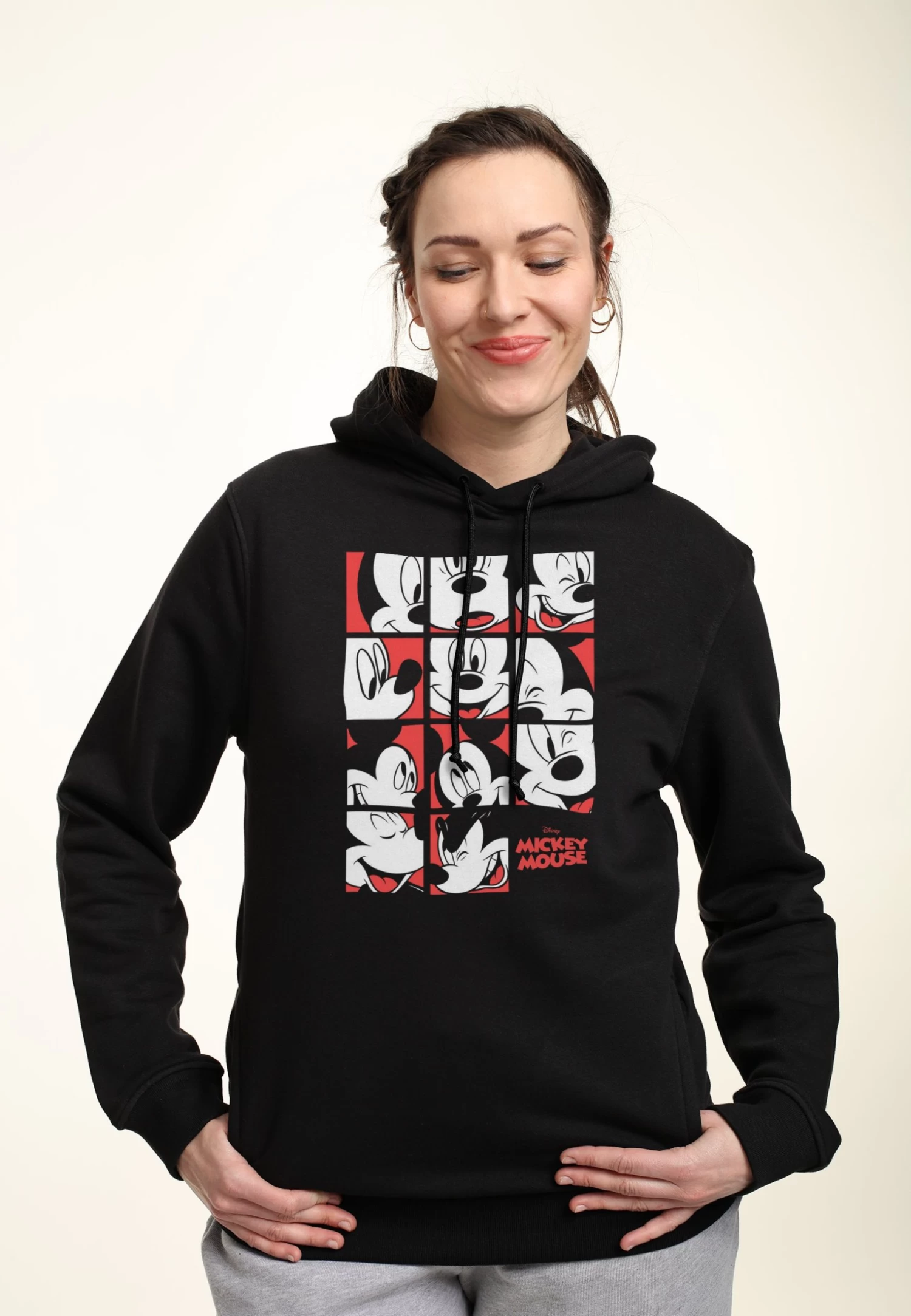 Disney Classic Mickey Mouse Expression GridFelpa Con CappuccioBlack Donna Felpe H3A21J3RH-Q11 1 Disney Classic Mickey Mouse Expression GridFelpa Con CappuccioBlack Donna Felpe H3A21J3RH-Q11