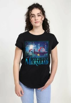 Disney The Little Mermaid Little Mermaid Title - T-Shirt Con Stampa - Black -Disney b2b04377f7b348f8b83e84b088349cd2