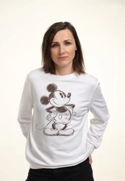Disney Mickey Classic Sketchy MickeyFelpaWhite Donna Felpe H3A21J70S-A11