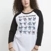 Disney Lilo Stitch MoodsMaglietta A Manica LungaWhite Black Donna T-shirt E Top H3A21DBCW-A11