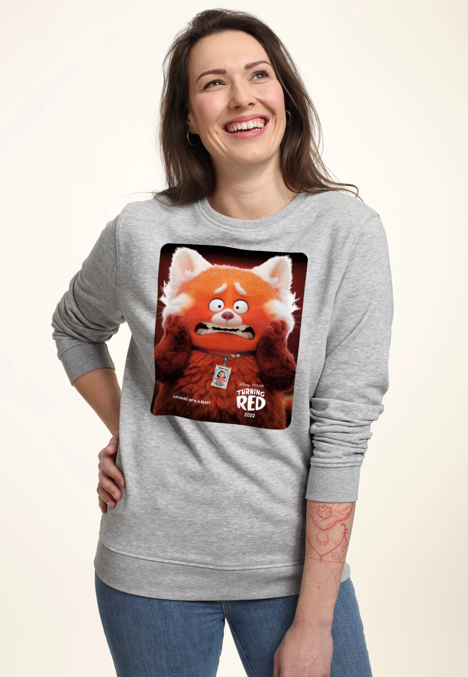 Disney Turning Red Panda PosterFelpaHeather Grey Donna Felpe H3A21J6M5-C11 3 Disney Turning Red Panda PosterFelpaHeather Grey Donna Felpe H3A21J6M5-C11 - immagine 3