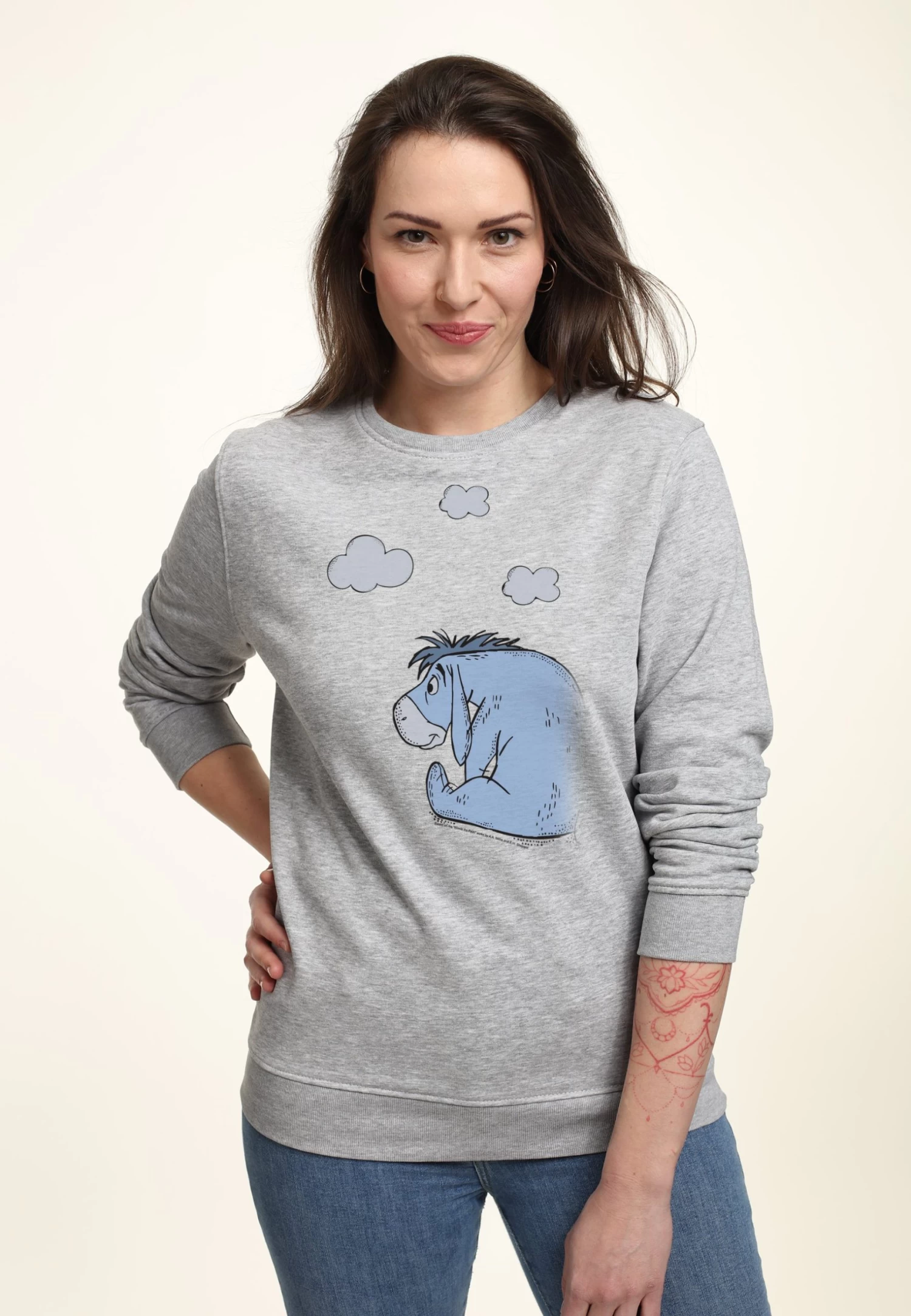 Disney Winnie The Pooh Cloudy Eeyore - Felpa - Heather Grey 1 Disney Winnie The Pooh Cloudy Eeyore - Felpa - Heather Grey